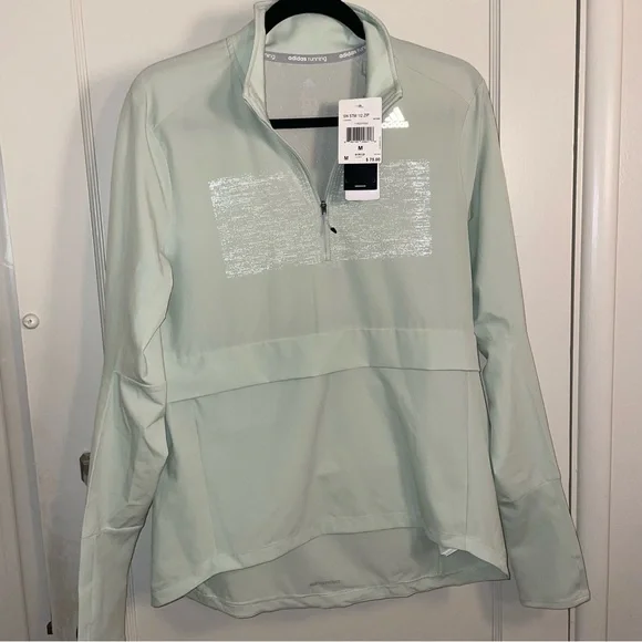 Adidas Running mint green reflective pullover NWT MEDIUM - Picture 4 of 6